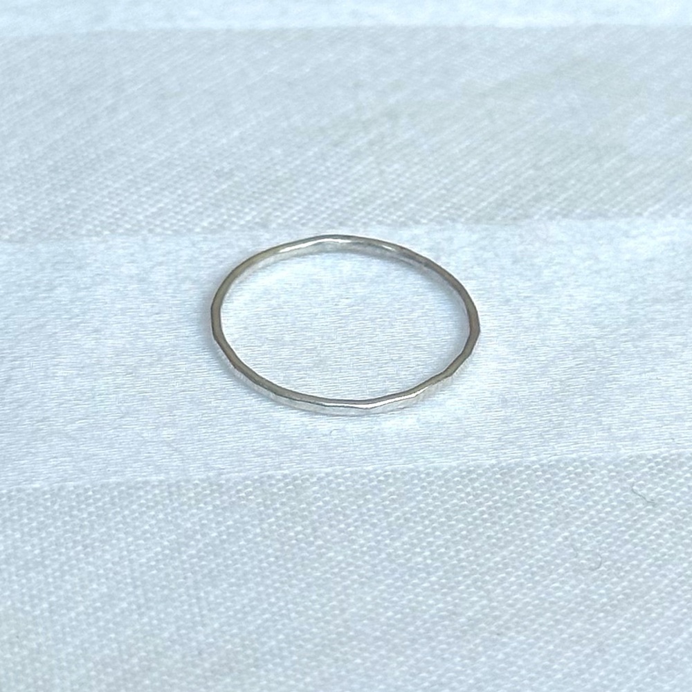 Catbird Silver Hammered Ring - image 2